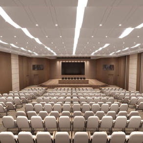 现代报告厅3D模型下载